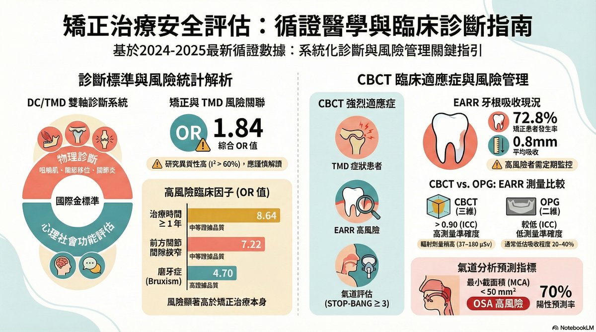 矯正治療安全評估：循證醫學與臨床診斷指南
