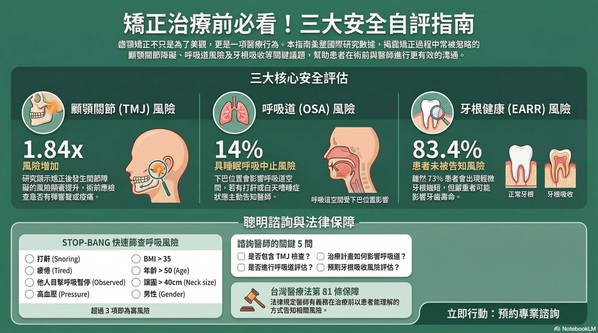 矯正治療前必看！三大安全自評指南